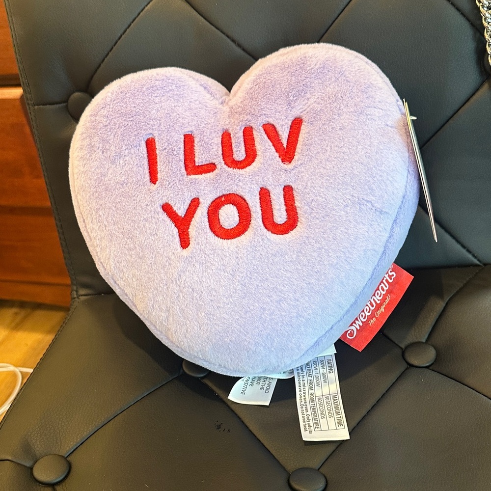 Warmies Sweethearts Purple Plush Pillow